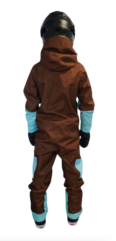 W25 - MONOSUIT BROWN AND TURQUOISE NON INSULATED