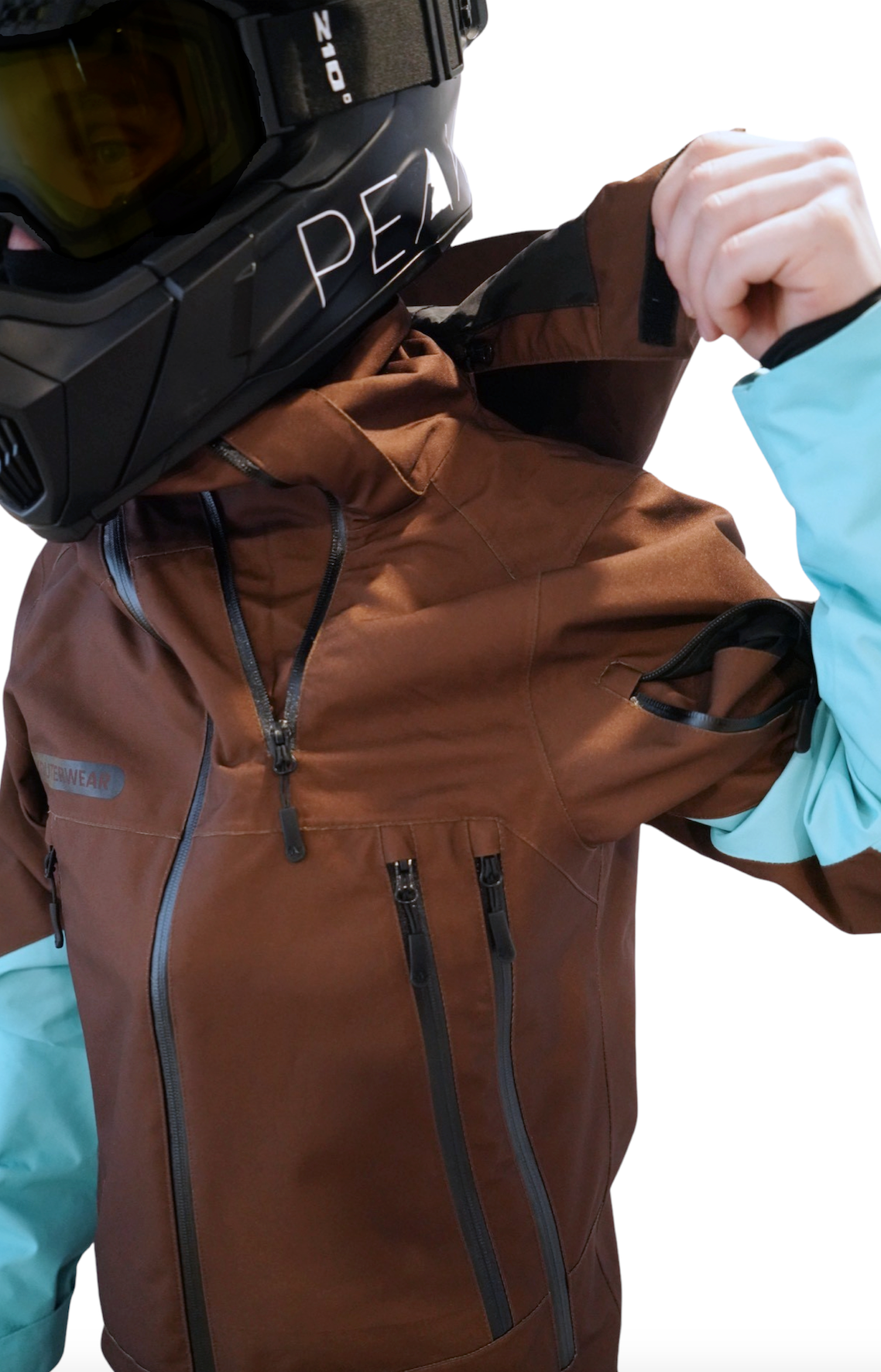 W25 - MONOSUIT BROWN AND TURQUOISE INSULATED