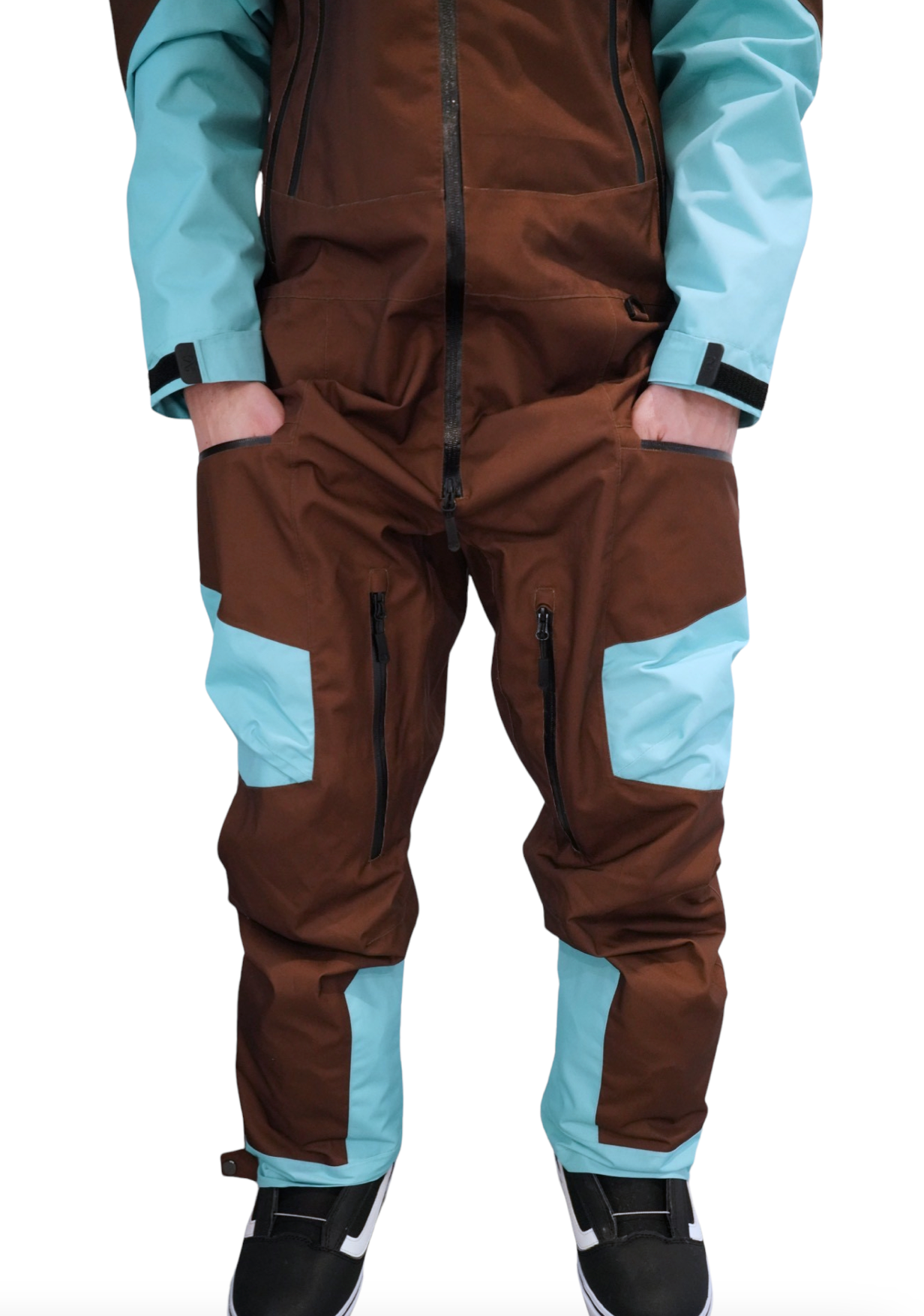W25 - MONOSUIT BROWN AND TURQUOISE NON INSULATED