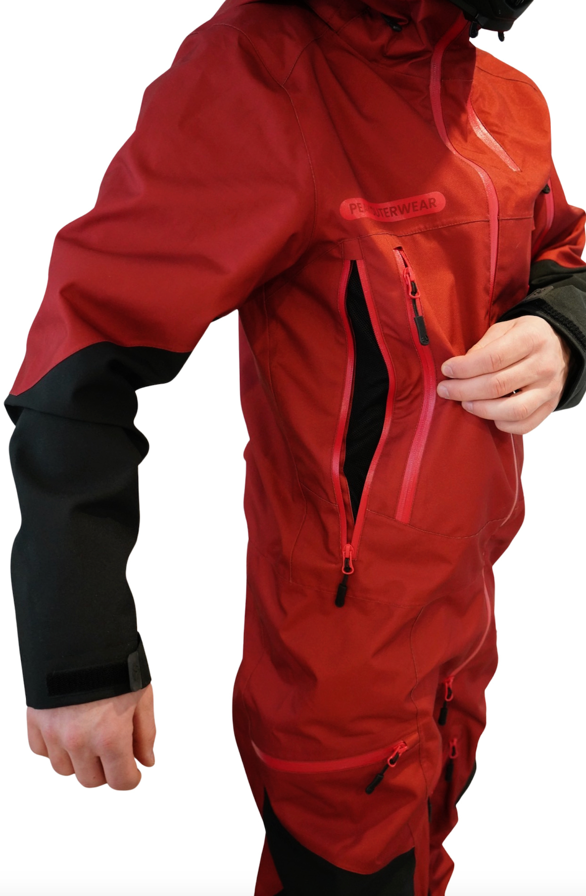 W25 - MONOSUIT RED AND BLACK NON INSULATED