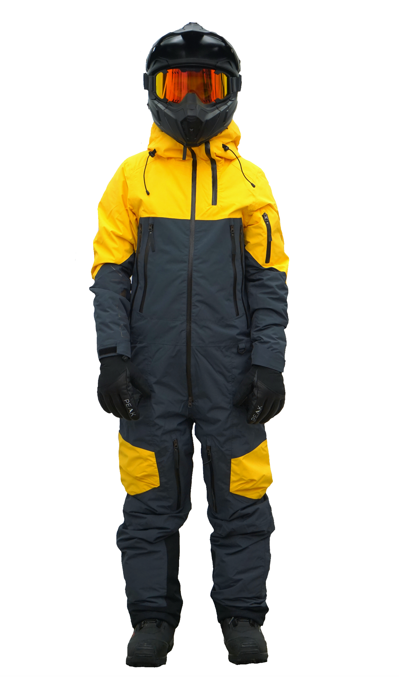 Monosuit W22 - Navy Gray and Yellow Insulated