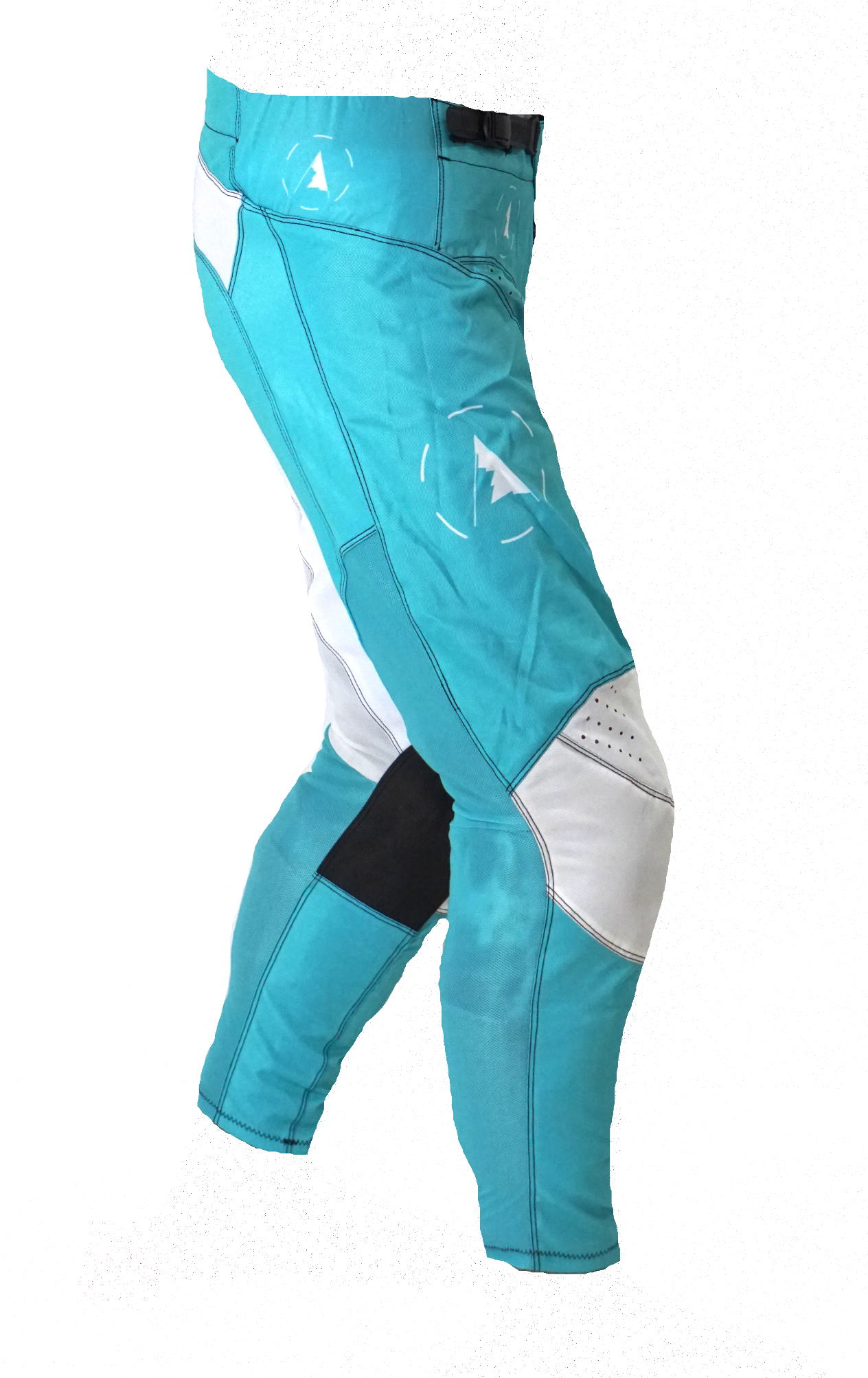 Pants Mx 22 - Turquoise and White