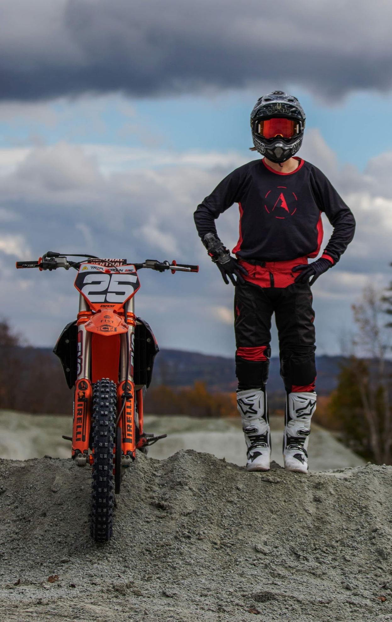 Pants Mx 22 - Black and Red